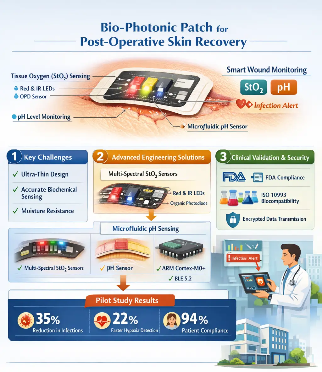 Bio-photonic IoT wearable for skin recovery