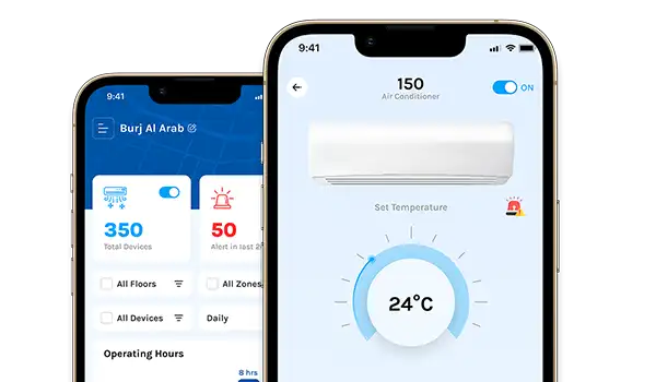 IoT smart AC controls with mobile and web